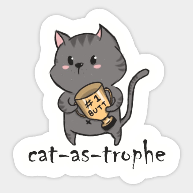 CAT-as-trophe | Grafck x NotPaperArt T-Shirt Sticker by Grafck